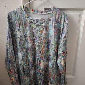 Colorful Abstract Long Sleeve Top